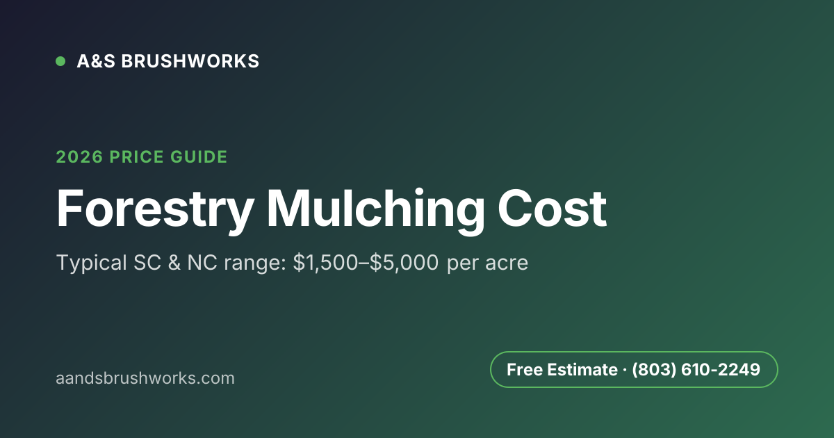 Forestry Mulching Cost in SC & NC (2026 Price Guide) | A&S Brushworks